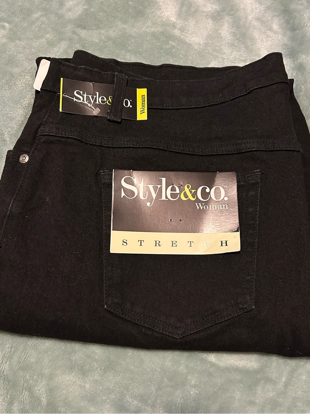 NWT Size 20 Style & Co. Women Black Stretch Jeans